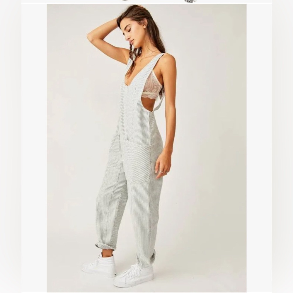 NWT Free People Women's High Roller Escalades Stripe Jumpsuit XS new with tags